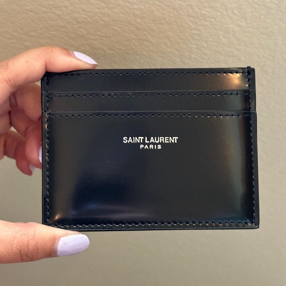 NWOT Yves Saint Laurent YSL Paris Card Case in Smooth Leather
